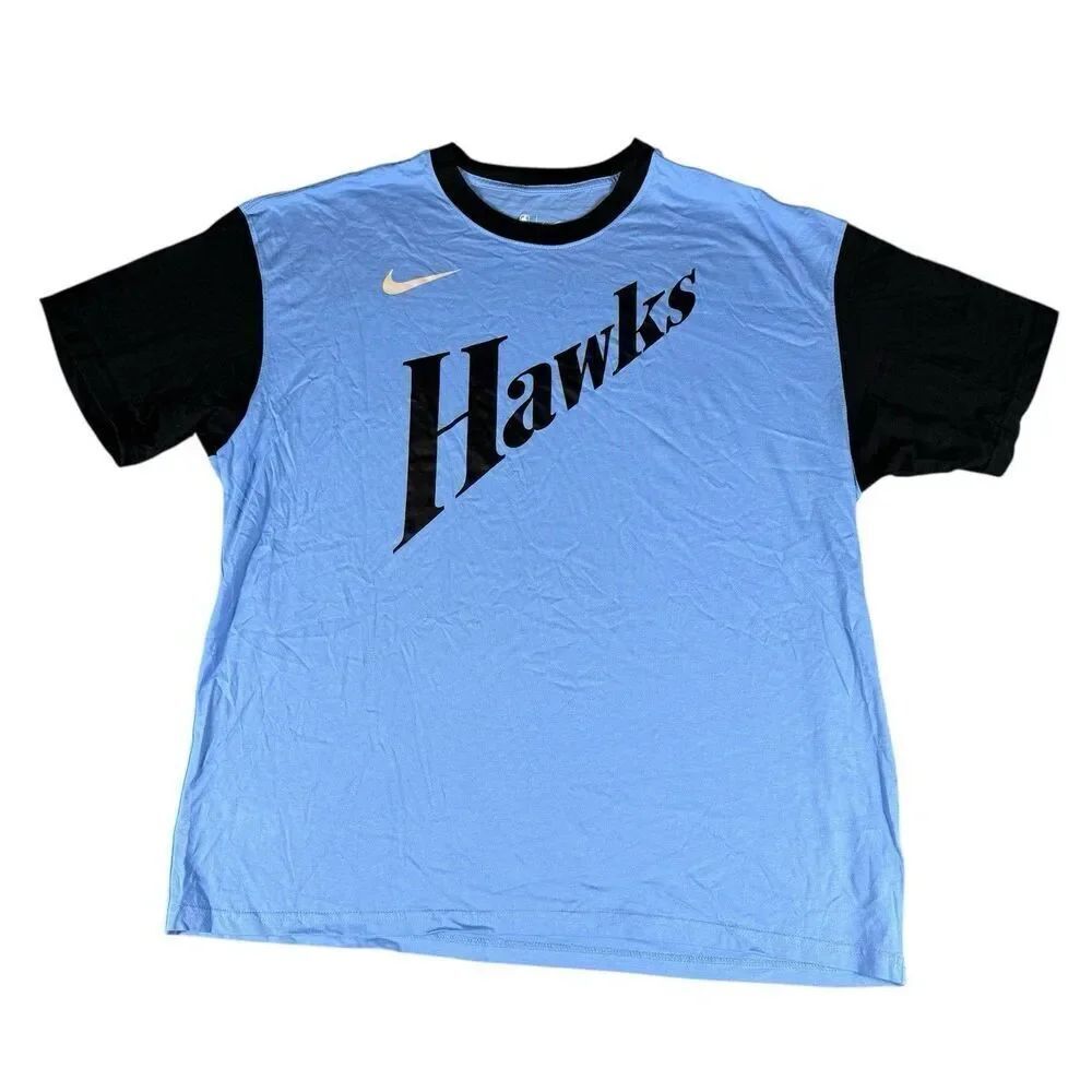 Nike Atlanta Hawks NBA Shirt City Edition Courtside Color Block T-Shirt Shirt
